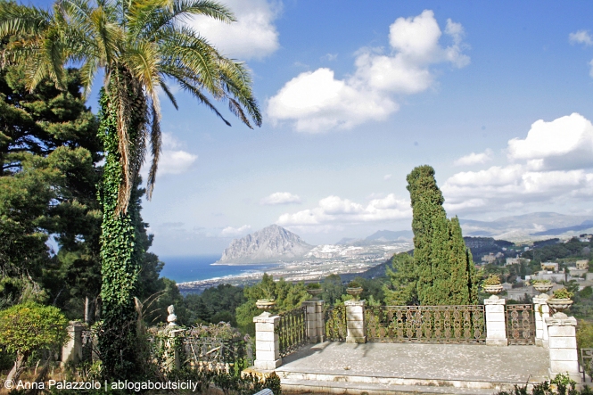 Monte Cofano view from an old villa at Valderice